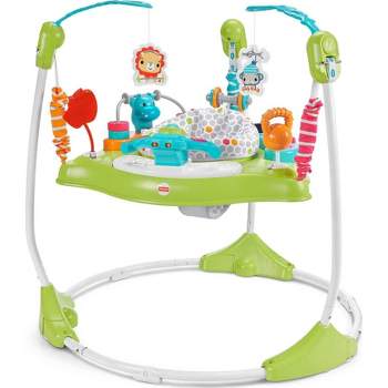 Fisher-Price Rainforest Jumperoo The Fisher-Price Rainforest Jumperoo  activity center is loaded with wild sights, sounds and activities…