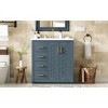 Ridstar 34 in. H Blue Bathroom Storage Cabinet with 3 Drawers& Soft Closing Doors - 3 of 4