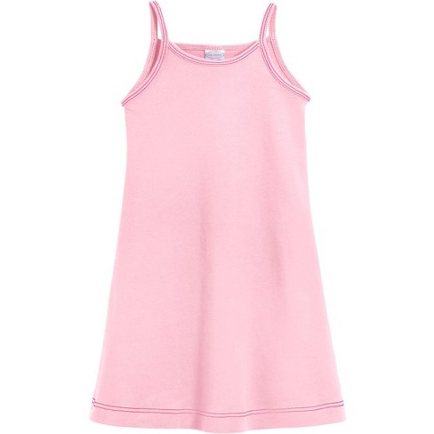 Girls Soft Cotton Camisole Dress | Hot Pink