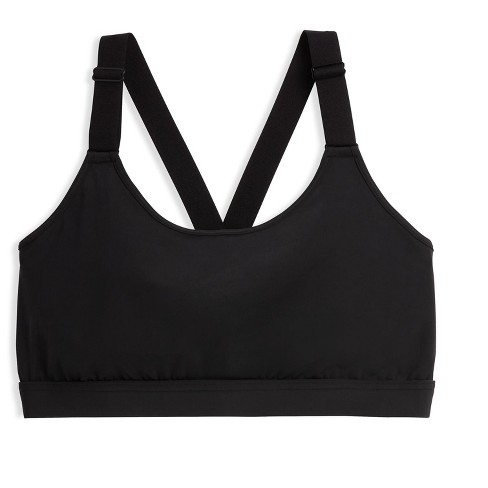 Tomboyx Sports Bra, Medium Impact Support, Wirefree Athletic Strappy Back  Top, Womens Plus-size Inclusive Bras, (xs-6x) Black Xx Large : Target