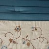 Gulches Queen 7 Piece Elegant transitional style Embroidered Comforter Set£¬Navy - 2 of 4