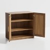 Dovelina Wooden Bookshelf with Doors Black Modern Bookshelf - 2 of 4