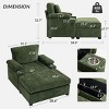 Modern Oversized Convertible Chair with Cup Holders and USB Port for Living Room -3irtyhousy - 4 of 4