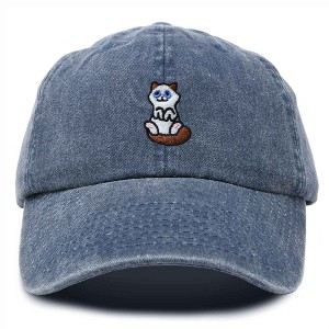 Dalix Ragdoll Cat Embroidered Cotton Dad Hat Cute Cat Lover Adjustable Baseball Cap for Everyday Style Womens - 1 of 4