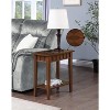 HomeStock Belmont End Table with Shelf Diamond Shaped Top Modern Two-Tier Storage Accent Table Rubberwood Tapered Legs for Home Office - 3 of 4