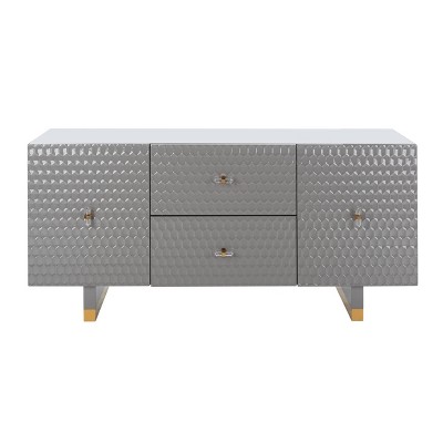 Kingsly Sideboard Gray/Gold - Safavieh