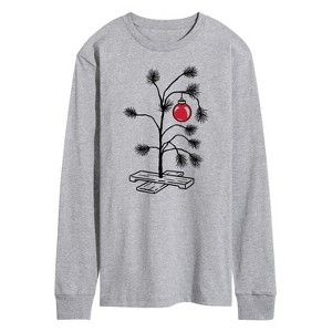 Men's - Instant Message - Sad Christmas Tree Long Sleeve Graphic T-Shirt - 1 of 4