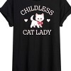 Women's - Instant Message - Childless Cat Lady Kitten Oversized Graphic T-Shirt - 2 of 4