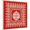 Amanti Art 30"x30" Fair Isle Snowflake V by Chariklia Zarris Framed Canvas Wall Art Print - 2 of 4