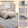 Washable Area Rug Boho Rug Foldable Thin Living Room Bedroom Non Slip Carpet Non-Shedding & Easy Care Mat - 3 of 4