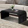 Damerin Vintage Deco Curved Center Coffee Table-Black - 4 of 4