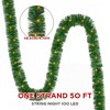 Swtroom 50 Ft Christmas Garland 100 LED Pre-lit Garland Green Artificial Pine Decorative Garland Xams Decor Warm White Lights - 2 of 4