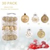 Aoibox 30 Piece 60mm Clear Champagne Gold Christmas Ball Ornaments Shatterproof Fillable Baubles for Tree Wedding Party Decoration - 4 of 4