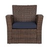 WestinTrends 4 Piece Conversation Outdoor Patio Sofa Set with Square Fire Pit Table - 4 of 4