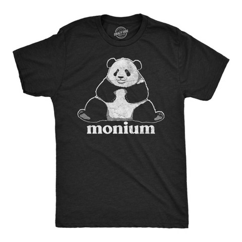 Мужские футболки Crazy Dog T-Shirts, Inc. Mens Funny T Shirts Pandamonium Sarcastic Panda Graphic Novelty Tee for Men - Crazy Dog Men's T Shirt for Animal Lovers Black L