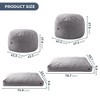 MAXYOYO Giant Bean Bag, Faux Fur Convertible Beanbag Folds from Lazy Chair to Floor Mattress Bed, Grey - 2 of 4