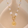 Pearl Choker Necklace for Women - HTUTWOO™ Handpicked Pearl 18K Gold Plated Bead Ball Chain Coin Charm Pendant Vintage Jewelry Gifts for Women Men - 4 of 4