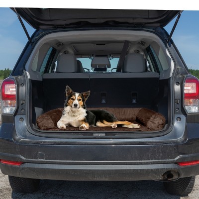 Petmaker 36" Dark Brown Plush Dog Bed with Memory Foam Bolster