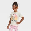 Toddler Girls' Snoopy 2pc Short Sleeve T-Shirt and Biker Shorts Set - Off-White - image 3 of 4