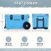 Hooure 26 in. Cooler with Wheels, Ice Chests Portable Camping Cooler Holds Ice up to 6 Days, Leak-Proof Outdoor Insulated Cooler with Handle - 2 of 4
