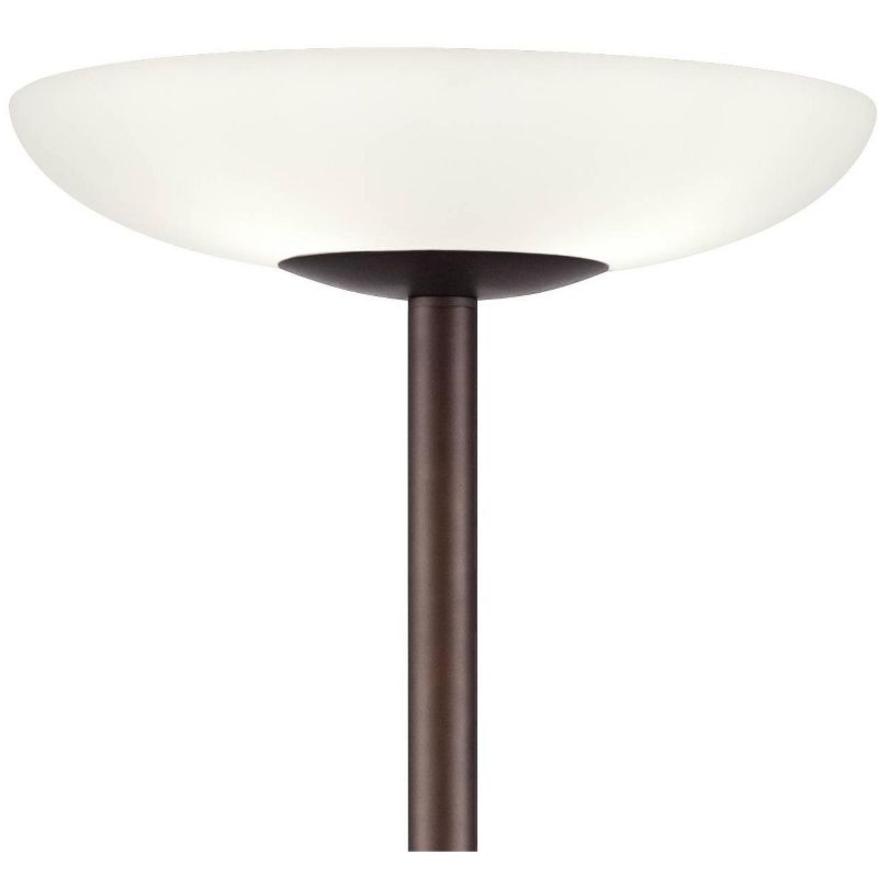 Possini Euro Design Meridian Light Blaster Modern Torchiere Floor Lamp 72" Tall Oil Rubbed Bronze LED Frosted Glass Shade for Living Room Bedroom Home, 3 of 8
