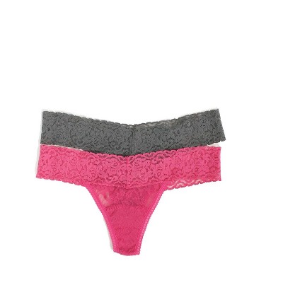 Felina | Signature Stretchy Lace Low Rise Thong 2-Pack | Panty