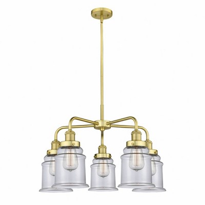 Canton - 5 Light Stem Hung Chandelier In Industrial Style-16.25 Inches Tall and 24 Inches Wide