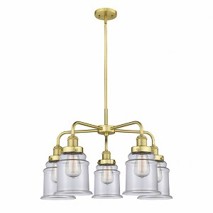 Canton - 5 Light Stem Hung Chandelier In Industrial Style-16.25 Inches Tall and 24 Inches Wide - 1 of 1