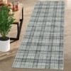 Modern Rug Washable Rug Buffola Plaid Rug for Living Room, Neutral Rug Non Slip, Low Pile Thin Rug, Distressed Soft Rug, Indoor Foldable Printed Rug - 2 of 4