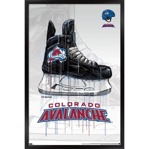 Trends International NHL Colorado Avalanche - Drip Skate 21 Framed Wall Poster Prints - 1 of 4