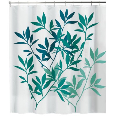 mDesign Tropical Print Fabric Shower Curtain - 72" x 72"