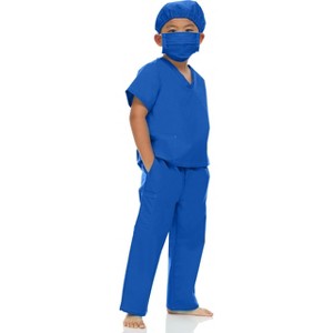 Kidsway Unisex Surgeon Doctor Scrubs Dress up Costume Set Boys Girls - 1 of 4
