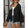 Women's Button Front Knit Cardigan - Lightweight Breathable Open Front Sweater - 3 of 4