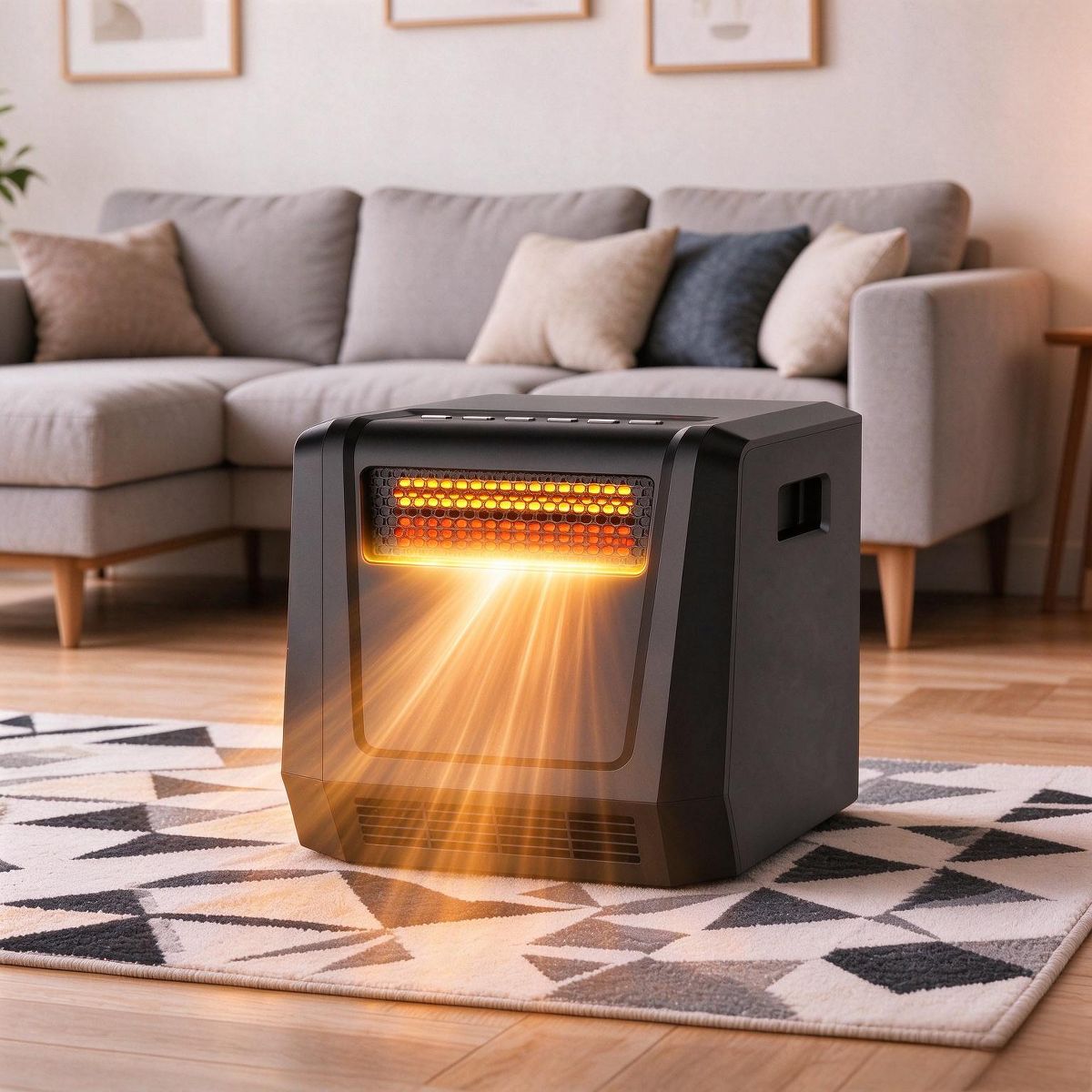Portable Ceramic Space Heater for Home & Office - Fast Heating Compact Desk Heater with Overheat Protection - Indoor Use
