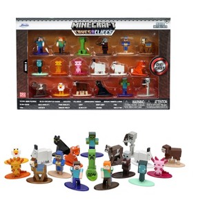 "Minecraft: Caves & Cliffs" Set of 18 Diecast Figures "Nano Metalfigs" Series Diecast Models by Jada - 1 of 4