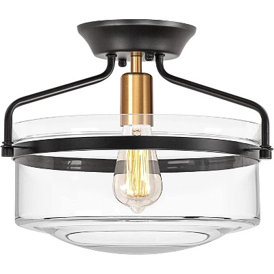 TOBILI Flush Mount Ceiling Light with Clear Glass Shade,Modern Flush Mount Lighting