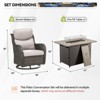 Gymojoy  Outdoor 5 Inch Swivel Chairs Glider Chairs with Fire Pit Table - 2 of 4