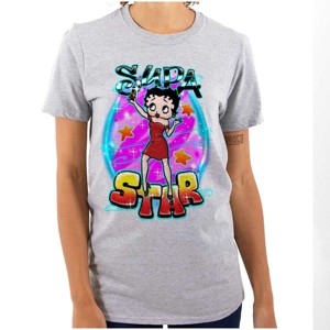 Betty Boop Air Brushed Supastar Womens Graphic T Shirt Tees Brisco Brands - 1 of 2