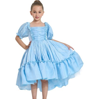 2Bunnies Girls Petticoat High-Low Ruffled Shimmer Birthday Gown Princess Dress