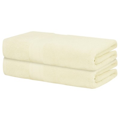 Unique Bargains Cotton Highly Absorbent Lightweight Quick Dry Bath Towels 2 Packs