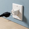 Itopfox 3-Prong to 2-Prong Outlet Adapter, Grounding Converter Plug for Travel & Business, 15A/125V, White, 4-Pack - 4 of 4