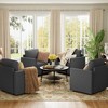Modular Sectional Sofa with Storage Seat Upgrade Convertible Sofa Couch for Living Room/Deep 27'' Ottoman/Memory Polyester Cushion - 2 of 4
