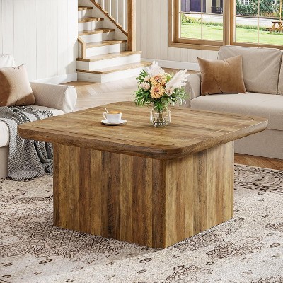 Tribesigns 31.5-Inch Square Coffee Table for Living Room, Farmhouse Engineered Wood Center Cocktail Table, Easy Assembly