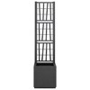 vidaXL Dark Grey Garden Planter with Trellis - 14.2 x 14.2 x 55.1 in. - 4 of 4