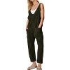 EXLURA Womens High Roller Denim Bib Jumpsuits Casual Loose Overalls Baggy Jeans Romper with Pockets Outfits - 2 of 4