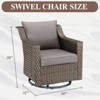 Outdoor Swivel Chair Patio Glider Chair with Soft Cushion High Back Chair - 2 of 4