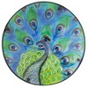 Northlight 19" Blue and Green Peacock Glass Patio Side Table - 3 of 4