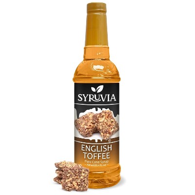 Syruvia English Toffee Syrup - 25.4 fl oz. Premium Flavoring Syrup For Coffee