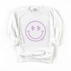 Simply Sage Market S.W.Smiley Smiley Face Outline Puff Print Garment Dyed Sweatshirt - 2 of 4