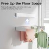 Wall Mounted Clothes Rack, Retractable Towel Drying Rack, Space Saving, Invisible, Foldable for Hanging Clothes - 4 of 4